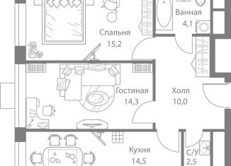 Продаю двухкомнатную квартиру, 60.6 м2, Москва, ЗАО