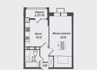 1-комнатная квартира на продажу, 37.8 м2, Ессентуки