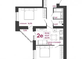 2-комнатная квартира на продажу, 65.9 м2, Пенза, Ленинский район, площадь Ленина