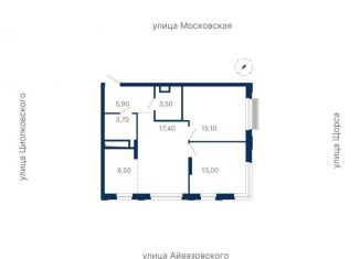 Продается 2-ком. квартира, 65.1 м2, Екатеринбург, Ленинский район, улица Айвазовского, 52
