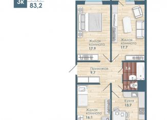 Продаю 3-комнатную квартиру, 80 м2, Новосибирск, Ленинский район