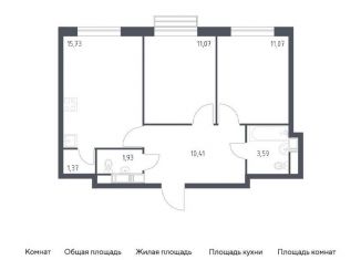 Продается 2-ком. квартира, 55.2 м2, Москва, жилой комплекс Квартал Румянцево, к1
