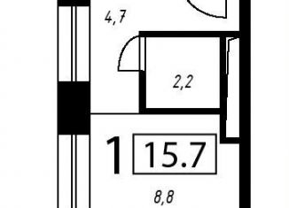 Продаю однокомнатную квартиру, 15.7 м2, Москва, Жигулёвская улица, 4к1, район Кузьминки