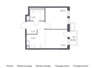 Продается 1-ком. квартира, 34.9 м2, Московская область, жилой комплекс Горки Парк, к4.1