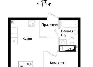 Продажа 1-комнатной квартиры, 33.6 м2, Химки, улица имени К.И. Вороницына, 18к1, ЖК Две Столицы
