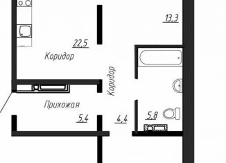2-комнатная квартира на продажу, 71 м2, посёлок Тельмана
