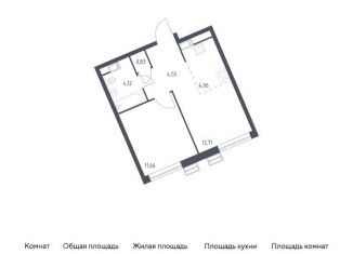 Продам однокомнатную квартиру, 38 м2, Москва, жилой комплекс Квартал Румянцево, к2