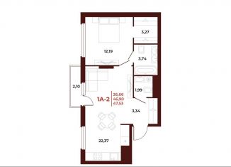 Продажа 1-комнатной квартиры, 47.5 м2, Пензенская область, проспект Строителей, 21А