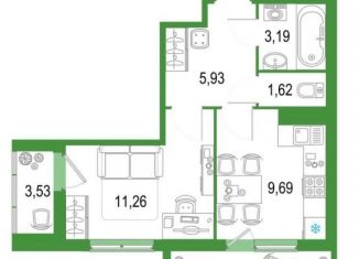 Продаю 1-ком. квартиру, 34.6 м2, городской посёлок Фёдоровское, Счастливая улица, 4