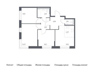 Продам 3-комнатную квартиру, 65.3 м2, Санкт-Петербург, метро Рыбацкое