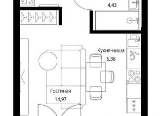 Квартира на продажу студия, 33.7 м2, Москва, ЖК Селигер Сити