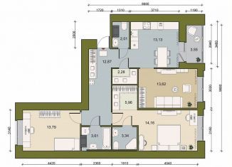 Продаю 3-комнатную квартиру, 87 м2, городской посёлок Новоселье, Невская улица, 11/1, ЖК Уютный