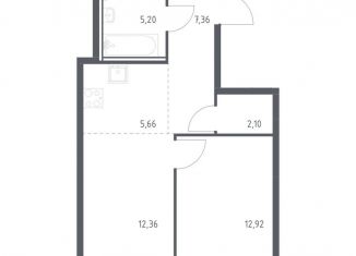 2-ком. квартира на продажу, 45.6 м2, Москва, метро Зябликово