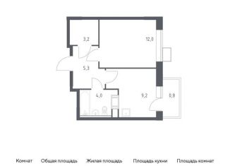 Продается однокомнатная квартира, 34.5 м2, деревня Середнево, квартал № 23, 4-5