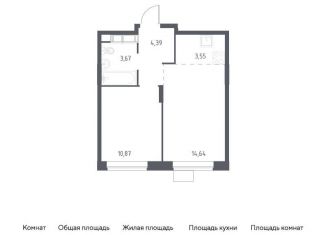 Продажа 1-комнатной квартиры, 37.1 м2, Московская область