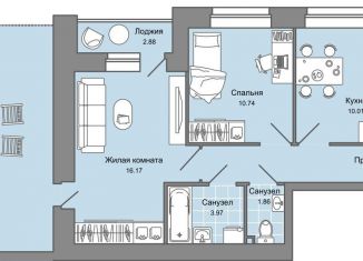 Продается 2-комнатная квартира, 64 м2, Киров, Ленинский район, улица Дмитрия Козулева, 2к1