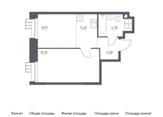 Продам 1-комнатную квартиру, 37.7 м2, Москва, квартал № 2, 5с5