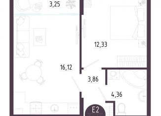 Продажа однокомнатной квартиры, 39.9 м2, Тульская область