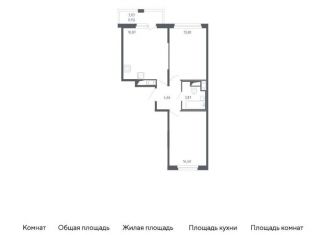 Продается 2-комнатная квартира, 54.6 м2, Санкт-Петербург, муниципальный округ Константиновское