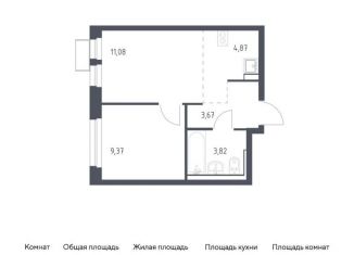 1-ком. квартира на продажу, 32.8 м2, Московская область, жилой комплекс Квартал Ивакино, к2