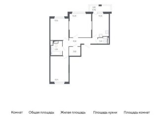 3-комнатная квартира на продажу, 70.1 м2, Санкт-Петербург, метро Проспект Ветеранов