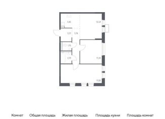 Продажа 2-комнатной квартиры, 60.3 м2, Московская область, жилой комплекс Квартал Ивакино, к2