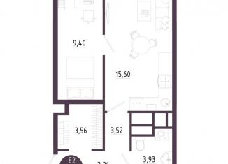 Продаю 1-комнатную квартиру, 39.4 м2, Тульская область