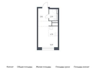 Квартира на продажу студия, 21.3 м2, Балашиха, жилой квартал Новоград Павлино, к8
