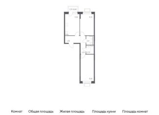 2-комнатная квартира на продажу, 58 м2, Московская область, жилой комплекс Новое Видное, 17