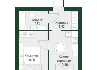 Продам 1-ком. квартиру, 32.9 м2, Свердловская область