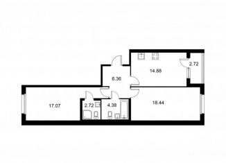 Продажа 2-ком. квартиры, 65.2 м2, Колпино