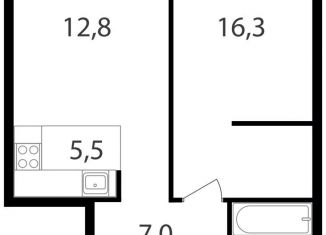 Продажа 1-комнатной квартиры, 45.7 м2, Москва, жилой комплекс Петровский Парк 2, к1, САО