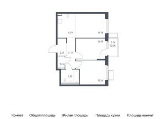 Продам 2-ком. квартиру, 52.6 м2, посёлок Жилино-1, жилой комплекс Егорово Парк, к3.2