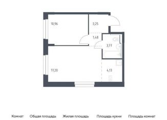1-комнатная квартира на продажу, 40.8 м2, поселение Кокошкино, жилой комплекс Новое Внуково, к30