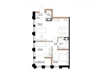Продам 2-комнатную квартиру, 63.7 м2, Вологодская область