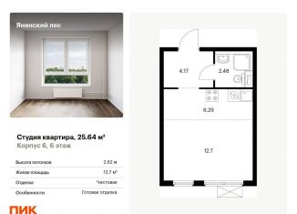Продажа квартиры студии, 25.6 м2, Ленинградская область