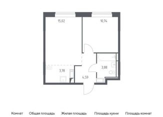 Продажа однокомнатной квартиры, 38 м2, поселение Кокошкино, жилой комплекс Новое Внуково, к20