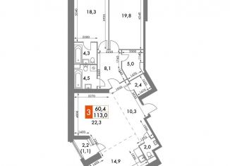 Продается 3-комнатная квартира, 113 м2, Москва, ЖК Архитектор, улица Академика Волгина, 2с3