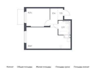 1-комнатная квартира на продажу, 40.2 м2, Виллозское городское поселение