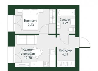 Продается 1-комнатная квартира, 33.2 м2, Екатеринбург, Ленинский район