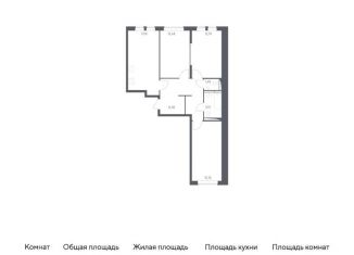 Продажа трехкомнатной квартиры, 77.5 м2, Москва, жилой комплекс Остафьево, к17