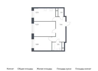 Продажа 2-комнатной квартиры, 54.6 м2, Балашиха, жилой квартал Новоград Павлино, к8