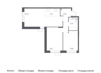 Продажа 2-ком. квартиры, 63.2 м2, Московская область