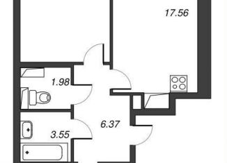 Продажа двухкомнатной квартиры, 61.5 м2, Мурино