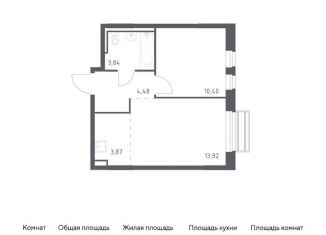 Однокомнатная квартира на продажу, 36.4 м2, Московская область, жилой комплекс Рублёвский Квартал, 59