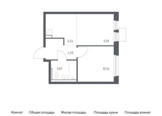 Продаю однокомнатную квартиру, 34.6 м2, Московская область, квартал Ивакино, 2к1