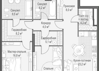 Продаю двухкомнатную квартиру, 99.5 м2, Москва, метро Выставочная