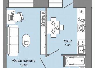 Продаю 1-ком. квартиру, 36 м2, Кировская область, улица 4-й Пятилетки, 86