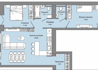 Продам трехкомнатную квартиру, 79 м2, Киров, Ленинский район, улица 4-й Пятилетки, 86