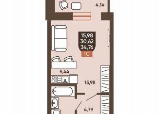 Продажа 1-ком. квартиры, 34.8 м2, Новосибирск, метро Заельцовская, Новоуральская улица, 10